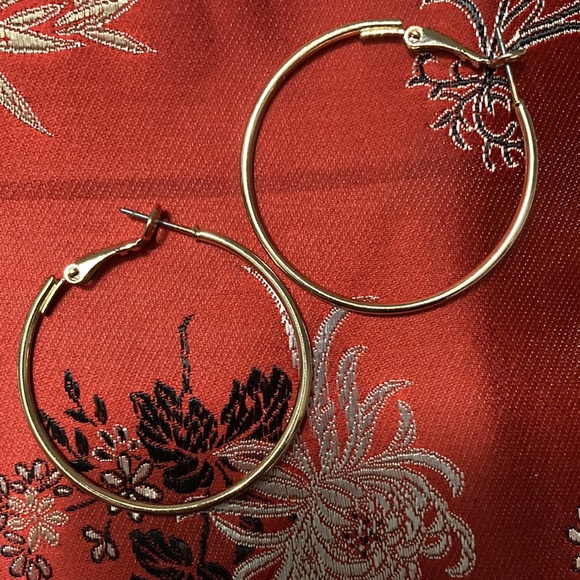 2Mm X 40Mm 14K Yellow Gold Classic Round Hoop Earrings - Picture 2 of 4